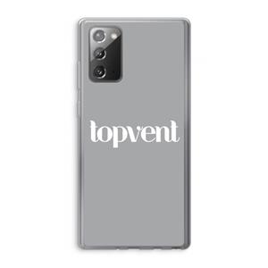 CaseCompany Topvent Grijs Wit: Samsung Galaxy Note 20 / Note 20 5G Transparant Hoesje