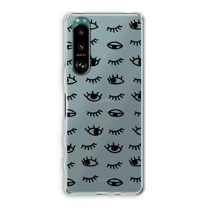 CaseCompany Eye pattern #2: Sony Xperia 5 III Transparant Hoesje