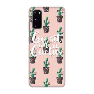 CaseCompany Cactus quote: Volledig geprint Samsung Galaxy S20 Hoesje