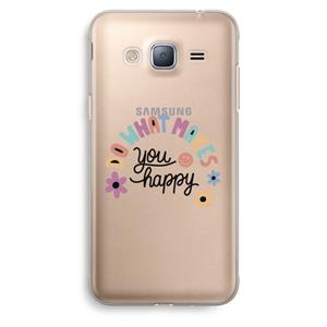 CaseCompany Happy days: Samsung Galaxy J3 (2016) Transparant Hoesje