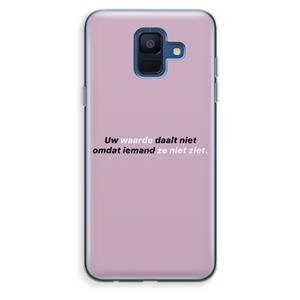 CaseCompany uw waarde daalt niet: Samsung Galaxy A6 (2018) Transparant Hoesje