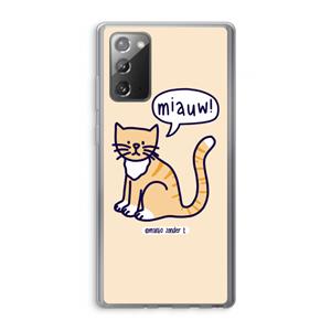 CaseCompany Miauw: Samsung Galaxy Note 20 / Note 20 5G Transparant Hoesje