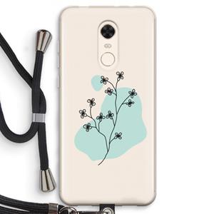 CaseCompany Love your petals: Xiaomi Redmi 5 Transparant Hoesje met koord