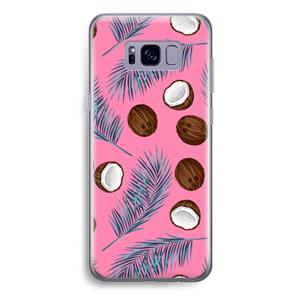 CaseCompany Kokosnoot roze: Samsung Galaxy S8 Plus Transparant Hoesje