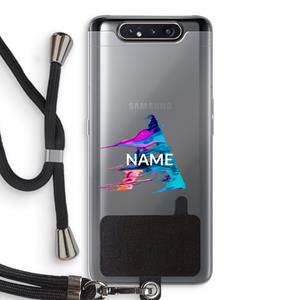 CaseCompany Abstract Spectrum: Samsung Galaxy A80 Transparant Hoesje met koord