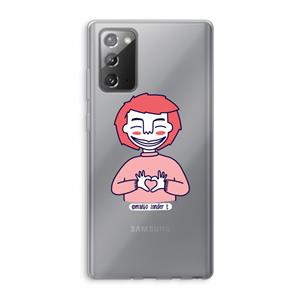 CaseCompany Hartje: Samsung Galaxy Note 20 / Note 20 5G Transparant Hoesje