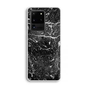 CaseCompany Zwart marmer: Samsung Galaxy S20 Ultra Transparant Hoesje