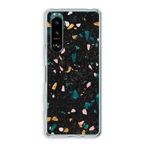 CaseCompany Terrazzo N°10: Sony Xperia 5 III Transparant Hoesje