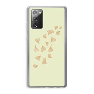 CaseCompany Falling Leaves: Samsung Galaxy Note 20 / Note 20 5G Transparant Hoesje
