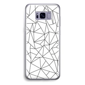CaseCompany Geometrische lijnen zwart: Samsung Galaxy S8 Plus Transparant Hoesje