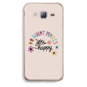 CaseCompany Happy days: Samsung Galaxy J3 (2016) Transparant Hoesje