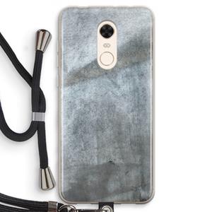 CaseCompany Grey Stone: Xiaomi Redmi 5 Transparant Hoesje met koord