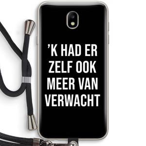 CaseCompany Meer verwacht - Zwart: Samsung Galaxy J7 (2017) Transparant Hoesje met koord
