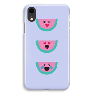 CaseCompany Smiley watermeloen: iPhone XR Volledig Geprint Hoesje