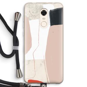 CaseCompany Lava: Xiaomi Redmi 5 Transparant Hoesje met koord