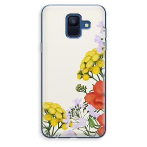 CaseCompany Wilde bloemen: Samsung Galaxy A6 (2018) Transparant Hoesje