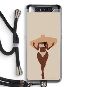CaseCompany Let's get salty: Samsung Galaxy A80 Transparant Hoesje met koord