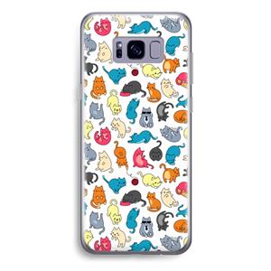 CaseCompany Kleurrijke katten: Samsung Galaxy S8 Plus Transparant Hoesje