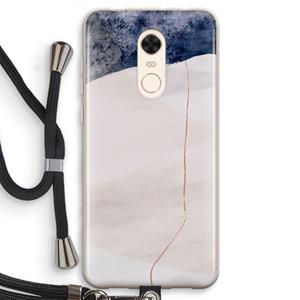 CaseCompany Stone White: Xiaomi Redmi 5 Transparant Hoesje met koord