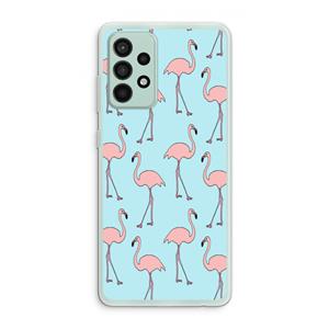 CaseCompany Anything Flamingoes: Samsung Galaxy A52s 5G Transparant Hoesje