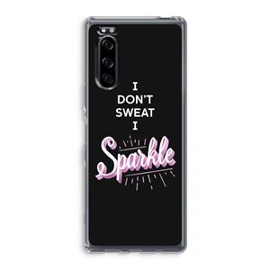 CaseCompany Sparkle quote: Sony Xperia 5 Transparant Hoesje