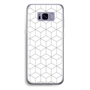 CaseCompany Zwart-witte kubussen: Samsung Galaxy S8 Plus Transparant Hoesje