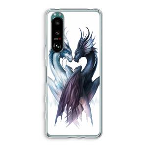 CaseCompany Yin Yang Dragons: Sony Xperia 5 III Transparant Hoesje