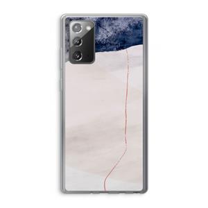 CaseCompany Stone White: Samsung Galaxy Note 20 / Note 20 5G Transparant Hoesje
