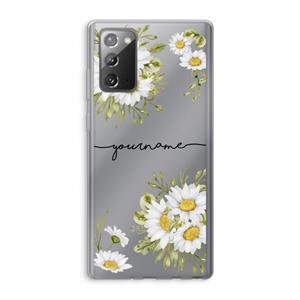 CaseCompany Daisies: Samsung Galaxy Note 20 / Note 20 5G Transparant Hoesje