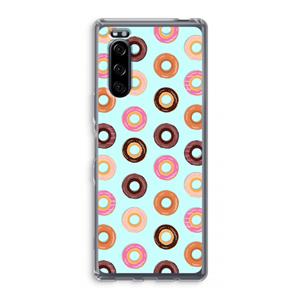 CaseCompany Donuts: Sony Xperia 5 Transparant Hoesje