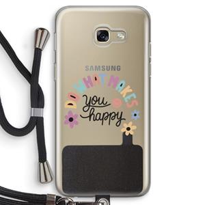 CaseCompany Happy days: Samsung Galaxy A5 (2017) Transparant Hoesje met koord