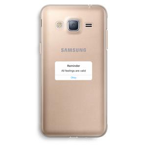 CaseCompany Reminder: Samsung Galaxy J3 (2016) Transparant Hoesje