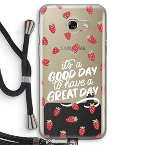 CaseCompany Don't forget to have a great day: Samsung Galaxy A5 (2017) Transparant Hoesje met koord