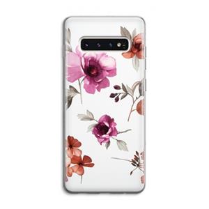CaseCompany Geschilderde bloemen: Samsung Galaxy S10 4G Transparant Hoesje