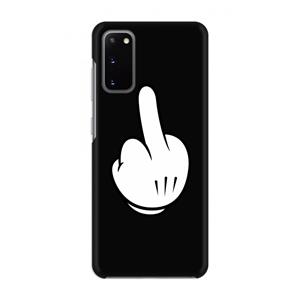 CaseCompany Middle finger black: Volledig geprint Samsung Galaxy S20 Hoesje