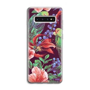 CaseCompany Papegaaien: Samsung Galaxy S10 4G Transparant Hoesje