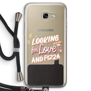 CaseCompany Pizza is the answer: Samsung Galaxy A5 (2017) Transparant Hoesje met koord
