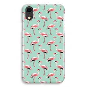 CaseCompany Flamingoprint groen: iPhone XR Volledig Geprint Hoesje