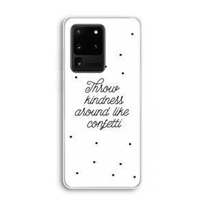 CaseCompany Confetti: Samsung Galaxy S20 Ultra Transparant Hoesje