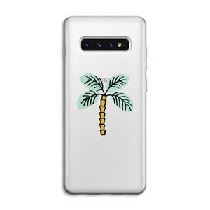 CaseCompany Palmboom: Samsung Galaxy S10 4G Transparant Hoesje