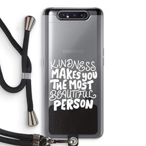 CaseCompany The prettiest: Samsung Galaxy A80 Transparant Hoesje met koord