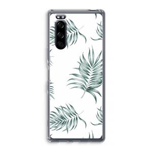 CaseCompany Simple leaves: Sony Xperia 5 Transparant Hoesje