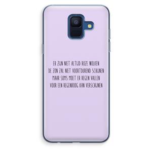 CaseCompany Regenboog: Samsung Galaxy A6 (2018) Transparant Hoesje