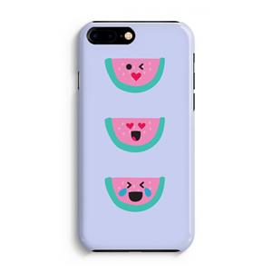 CaseCompany Smiley watermeloen: iPhone 8 Plus Volledig Geprint Hoesje
