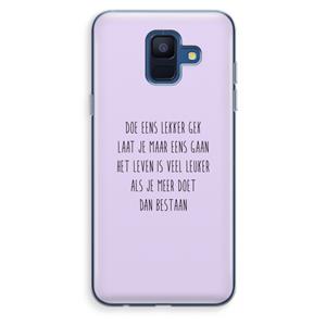 CaseCompany Gek: Samsung Galaxy A6 (2018) Transparant Hoesje