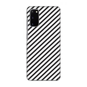 CaseCompany Strepen zwart-wit: Volledig geprint Samsung Galaxy S20 Hoesje