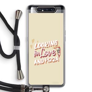 CaseCompany Pizza is the answer: Samsung Galaxy A80 Transparant Hoesje met koord
