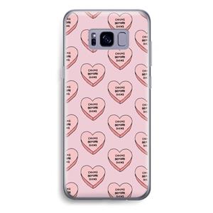 CaseCompany Chicks before dicks: Samsung Galaxy S8 Plus Transparant Hoesje