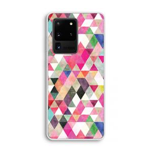 CaseCompany Gekleurde driehoekjes: Samsung Galaxy S20 Ultra Transparant Hoesje