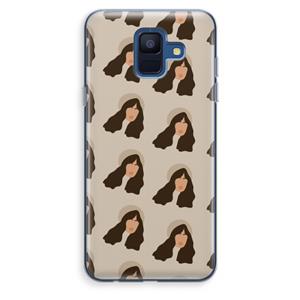 CaseCompany Bonjour mon amour: Samsung Galaxy A6 (2018) Transparant Hoesje